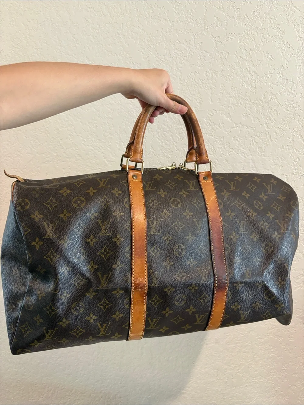 Louis Vuitton Keepall 50 Brown Monogram Boston Duffle Bag - Picture 15 of 15